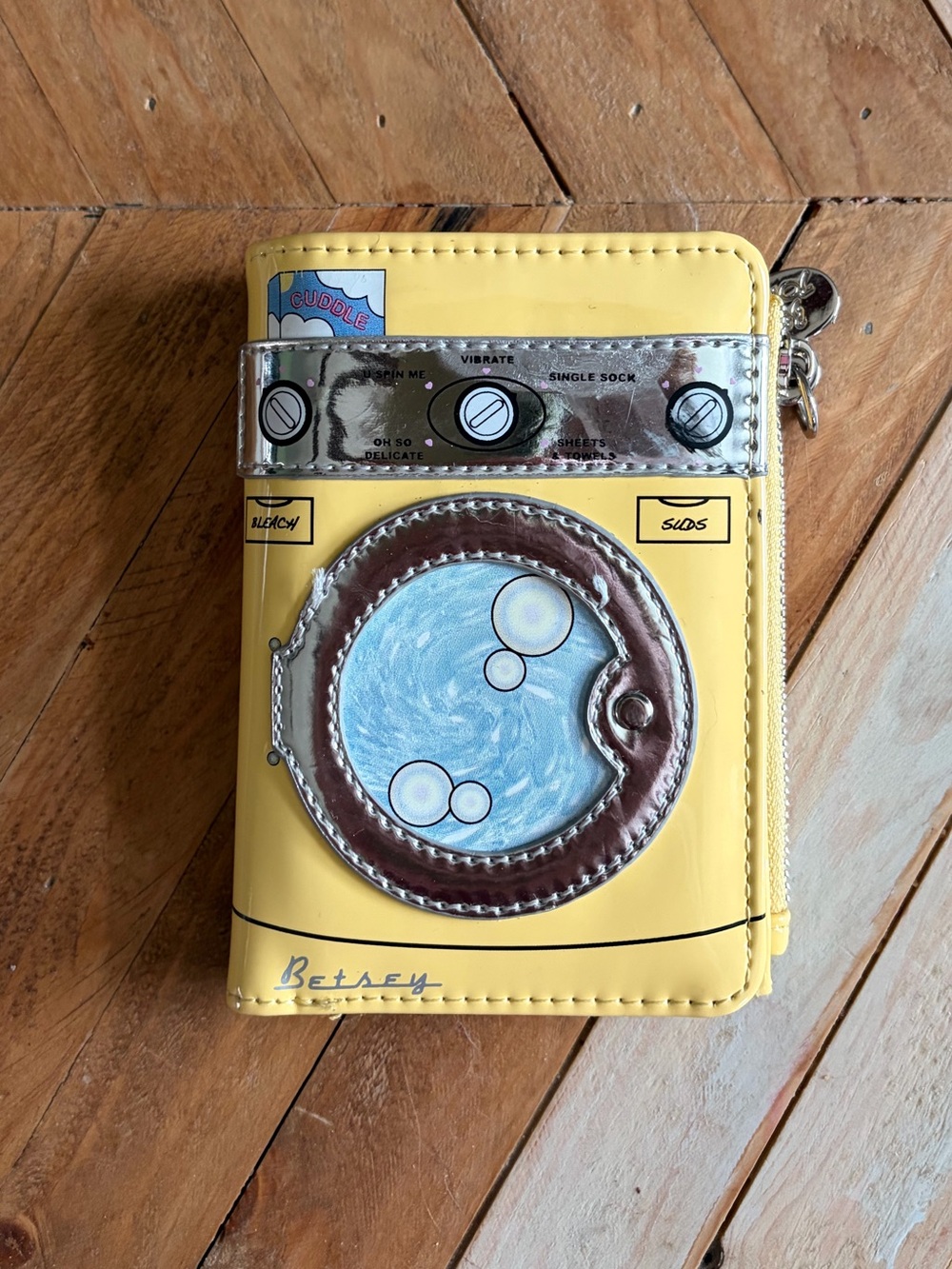 Betsey Johnson Yellow Washing Machine Wallet